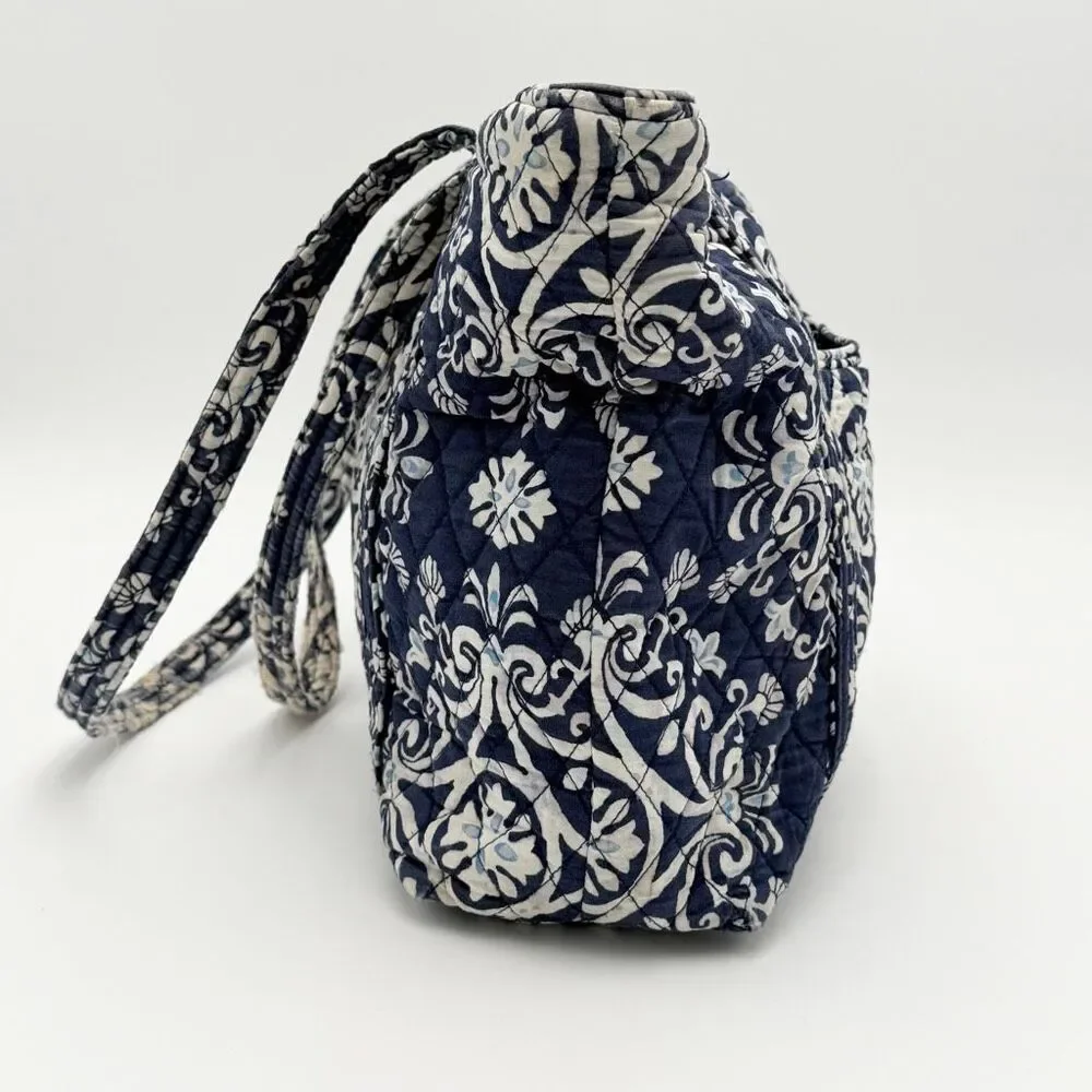 Vera Bradley Twirly Birds Navy Blue Shoulder Tote Bag